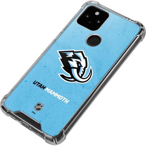 NHL Utah Mammoth Distressed Blue Google Pixel 4a 5G Clear Case