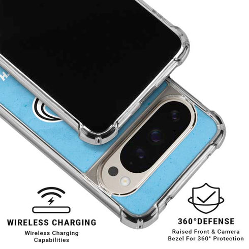 NHL Utah Mammoth Distressed Blue Google Pixel 9 Pro XL Clear Case