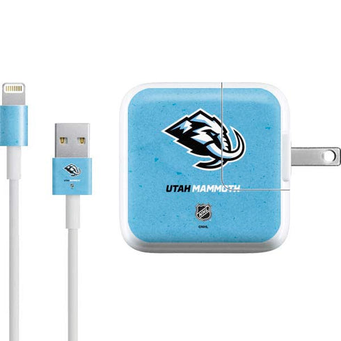 NHL Utah Mammoth Distressed Blue iPad Charger (10W USB) Skin