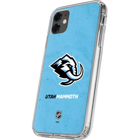 NHL Utah Mammoth Distressed Blue iPhone 11 Clear Case