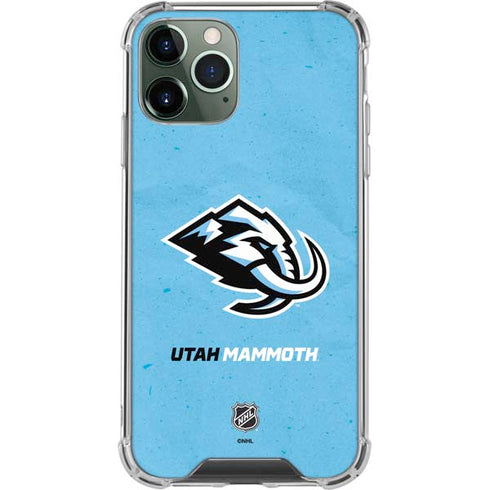 NHL Utah Mammoth Distressed Blue iPhone 11 Pro Max Clear Case