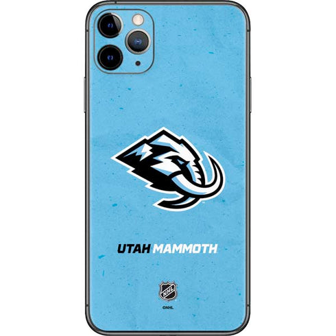NHL Utah Mammoth Distressed Blue iPhone 11 Pro Max Skin