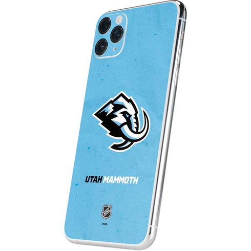 NHL Utah Mammoth Distressed Blue iPhone 11 Pro Max Skin