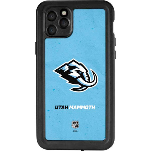 NHL Utah Mammoth Distressed Blue iPhone 11 Pro Max Waterproof Case
