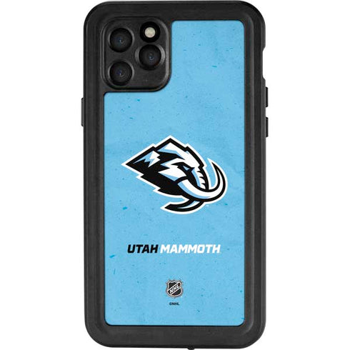 NHL Utah Mammoth Distressed Blue iPhone 11 Pro Waterproof Case