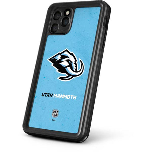 NHL Utah Mammoth Distressed Blue iPhone 11 Pro Waterproof Case