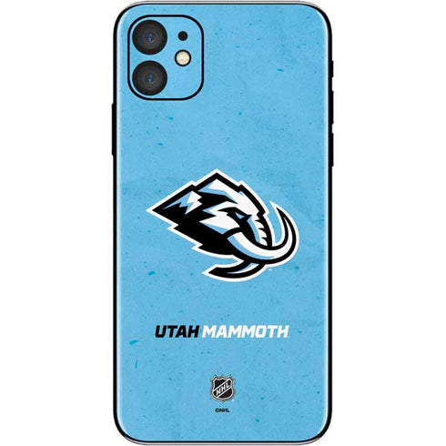 NHL Utah Mammoth Distressed Blue iPhone 11 Skin