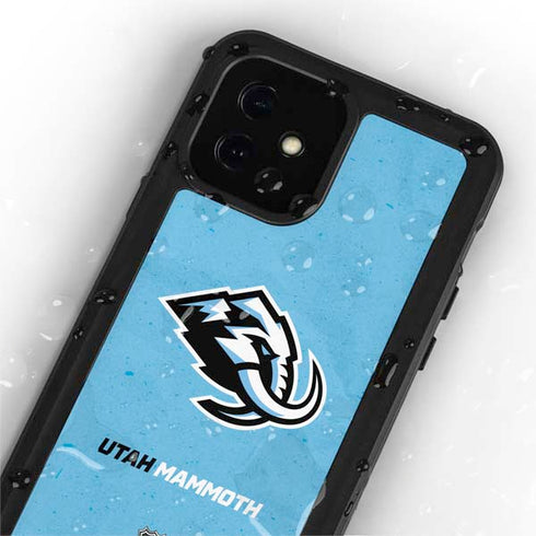 NHL Utah Mammoth Distressed Blue iPhone 12 Mini Waterproof Case