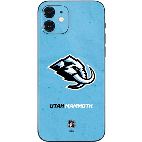 NHL Utah Mammoth Distressed Blue iPhone 12 Skin