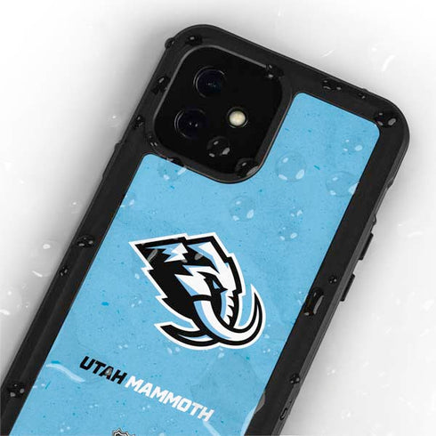 NHL Utah Mammoth Distressed Blue iPhone 12 Waterproof Case