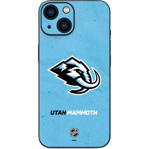 NHL Utah Mammoth Distressed Blue iPhone 13 Mini Skin
