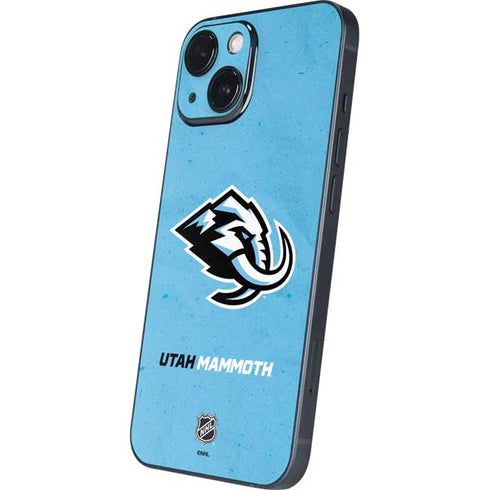 NHL Utah Mammoth Distressed Blue iPhone 13 Mini Skin