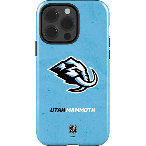 NHL Utah Mammoth Distressed Blue iPhone 13 Pro Impact Case