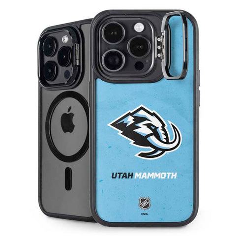 NHL Utah Mammoth Distressed Blue iPhone 13 Pro Max Kickstand Case