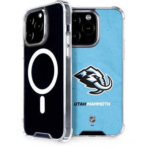 NHL Utah Mammoth Distressed Blue iPhone 13 Pro Max MagSafe Case