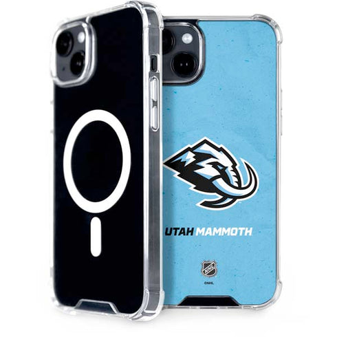 NHL Utah Mammoth Distressed Blue iPhone 14 MagSafe Case