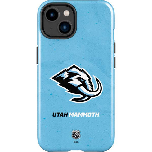 NHL Utah Mammoth Distressed Blue iPhone 14 Plus Impact Case