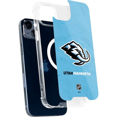 NHL Utah Mammoth Distressed Blue iPhone 14 Plus MagSafe Case