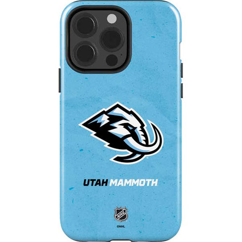 NHL Utah Mammoth Distressed Blue iPhone 14 Pro Impact Case