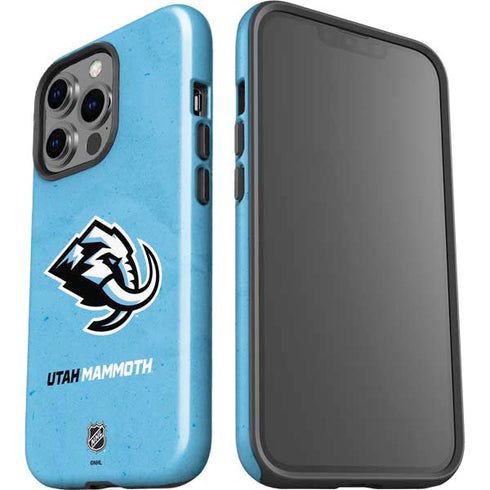 NHL Utah Mammoth Distressed Blue iPhone 14 Pro Impact Case