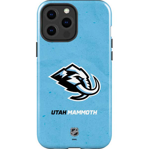 NHL Utah Mammoth Distressed Blue iPhone 14 Pro Max Impact Case