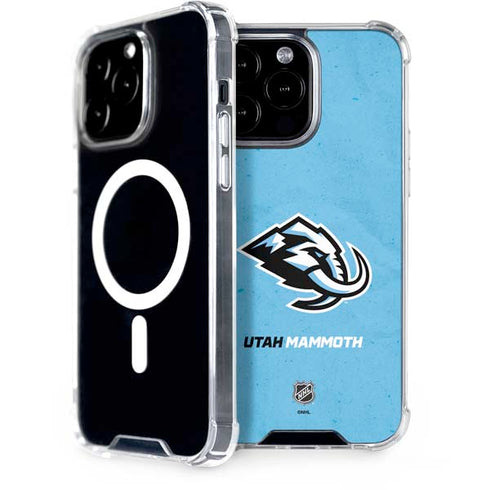 NHL Utah Mammoth Distressed Blue iPhone 14 Pro Max MagSafe Case