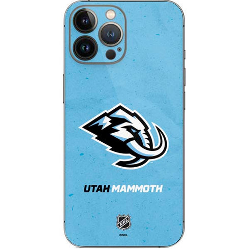 NHL Utah Mammoth Distressed Blue iPhone 14 Pro Max Skin