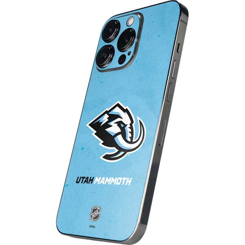 NHL Utah Mammoth Distressed Blue iPhone 14 Pro Max Skin