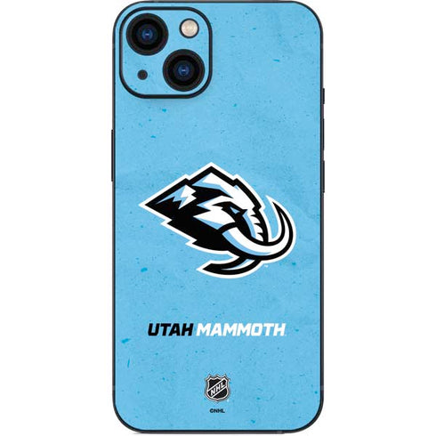 NHL Utah Mammoth Distressed Blue iPhone 14 Skin