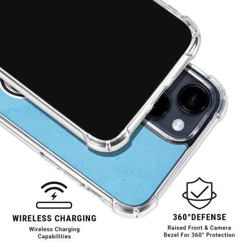 NHL Utah Mammoth Distressed Blue iPhone 15 Clear Case