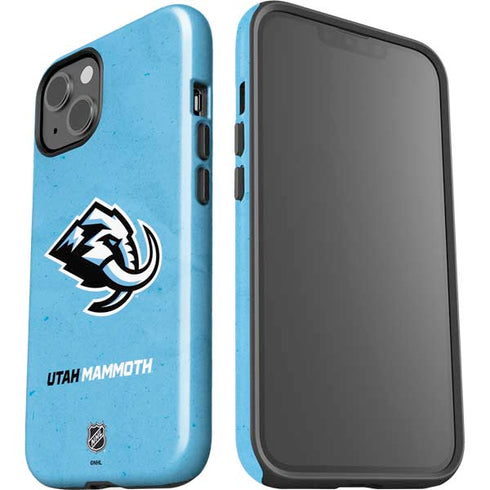 NHL Utah Mammoth Distressed Blue iPhone 15 Impact Case
