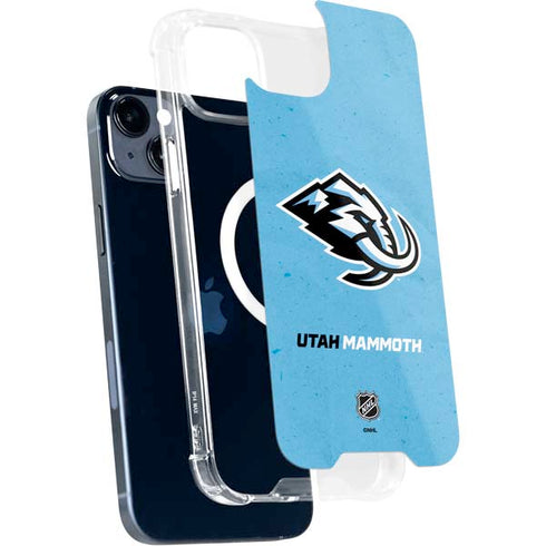 NHL Utah Mammoth Distressed Blue iPhone 15 MagSafe Case