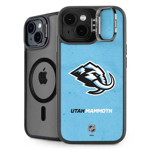 NHL Utah Mammoth Distressed Blue iPhone 15 Plus Kickstand Case
