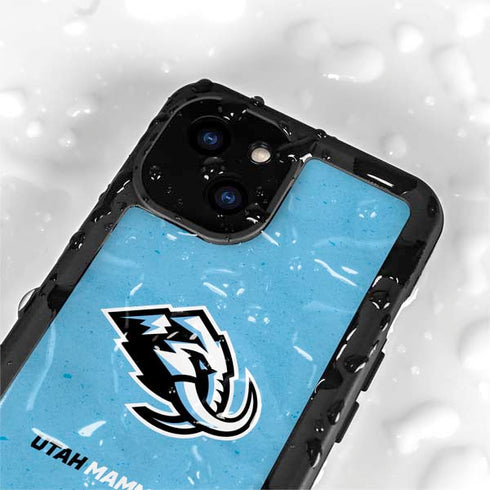 NHL Utah Mammoth Distressed Blue iPhone 15 Plus Waterproof Case