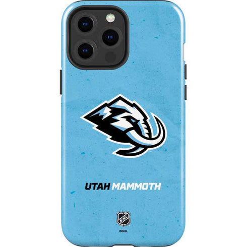 NHL Utah Mammoth Distressed Blue iPhone 15 Pro Max Impact Case