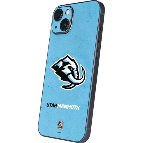NHL Utah Mammoth Distressed Blue iPhone 15 Skin