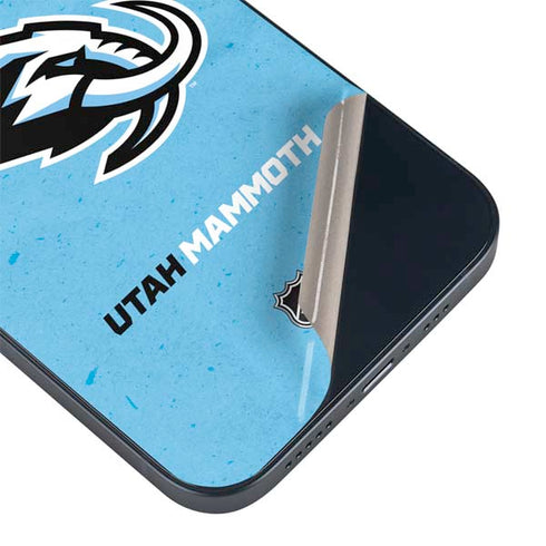 NHL Utah Mammoth Distressed Blue iPhone 15 Skin
