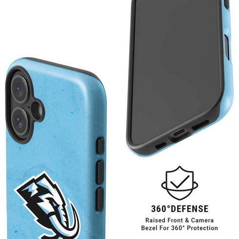 NHL Utah Mammoth Distressed Blue iPhone 16 Magsafe Impact Case