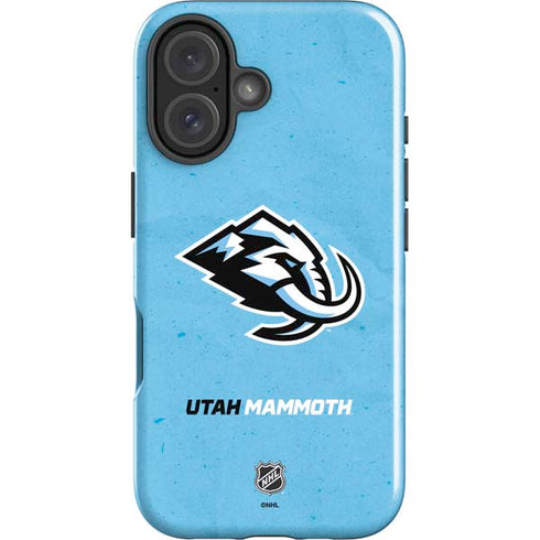 NHL Utah Mammoth Distressed Blue iPhone 16 Plus Impact Case