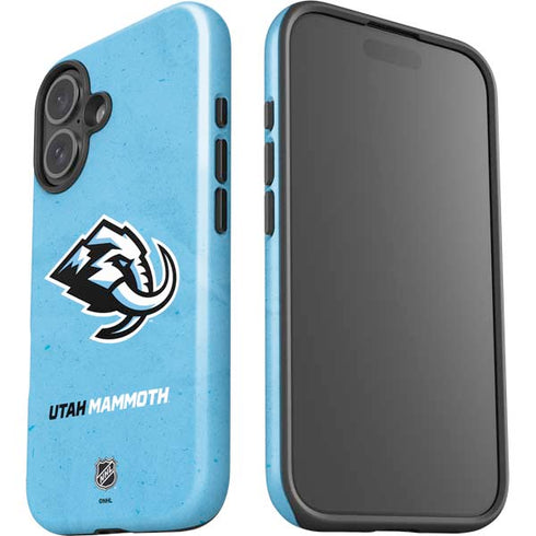 NHL Utah Mammoth Distressed Blue iPhone 16 Plus Impact Case