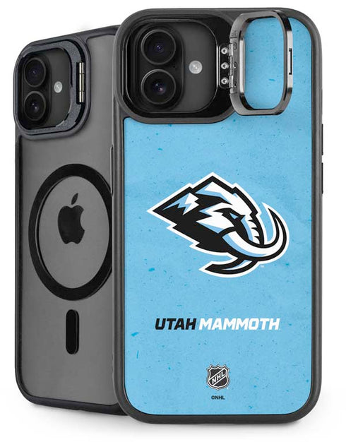 NHL Utah Mammoth Distressed Blue iPhone 16 Plus Kickstand Case