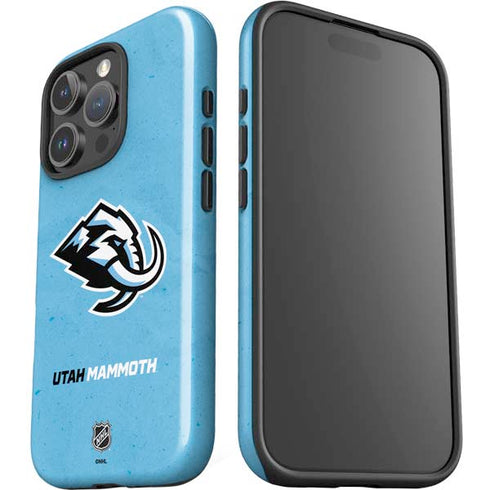 NHL Utah Mammoth Distressed Blue iPhone 16 Pro Impact Case