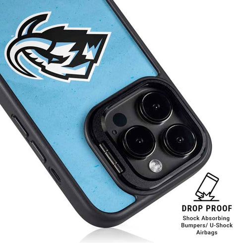 NHL Utah Mammoth Distressed Blue iPhone 16 Pro Kickstand Case