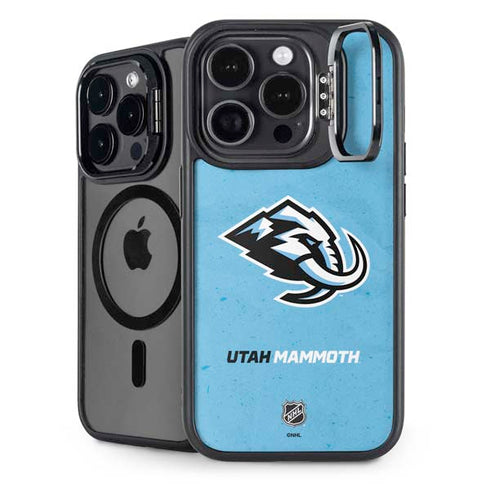 NHL Utah Mammoth Distressed Blue iPhone 16 Pro Max Kickstand Case