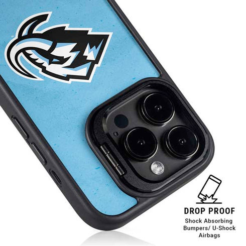 NHL Utah Mammoth Distressed Blue iPhone 16 Pro Max Kickstand Case