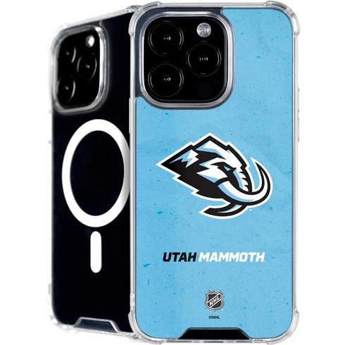 NHL Utah Mammoth Distressed Blue iPhone 16 Pro Max MagSafe Case