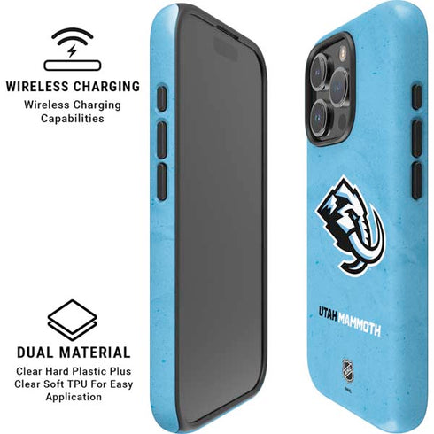 NHL Utah Mammoth Distressed Blue iPhone 16 Pro Max Magsafe Impact Case