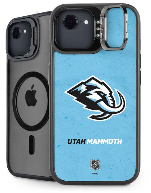NHL Utah Mammoth Distressed Blue iPhone 16e Kickstand Case