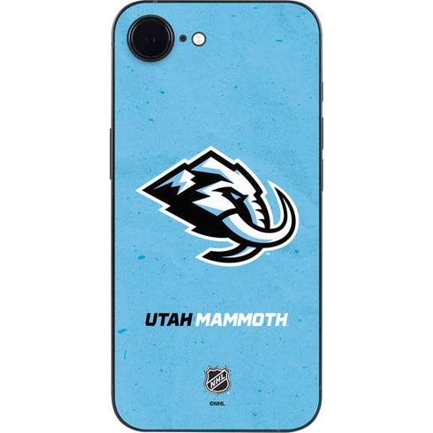 NHL Utah Mammoth Distressed Blue iPhone 16e Skin