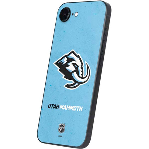 NHL Utah Mammoth Distressed Blue iPhone 16e Skin